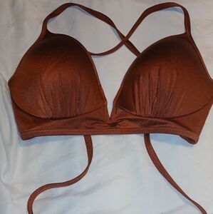 Shade & Shore Brown Bikini Top 34D